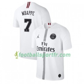 Tenue Paris Saint Germain Mbappe 7 Jordan Blanc Troisième 2018-2019 Maillot de Foot